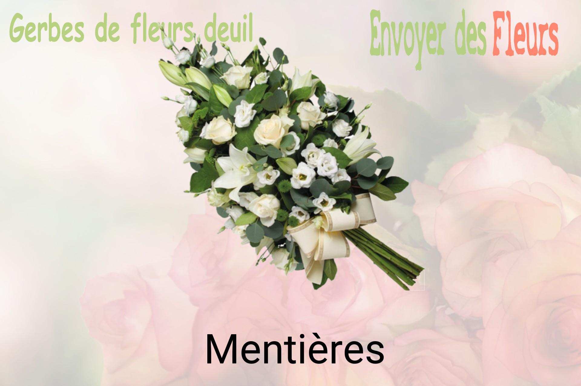 Gerbe de fleurs de deuil livrée à Mentières